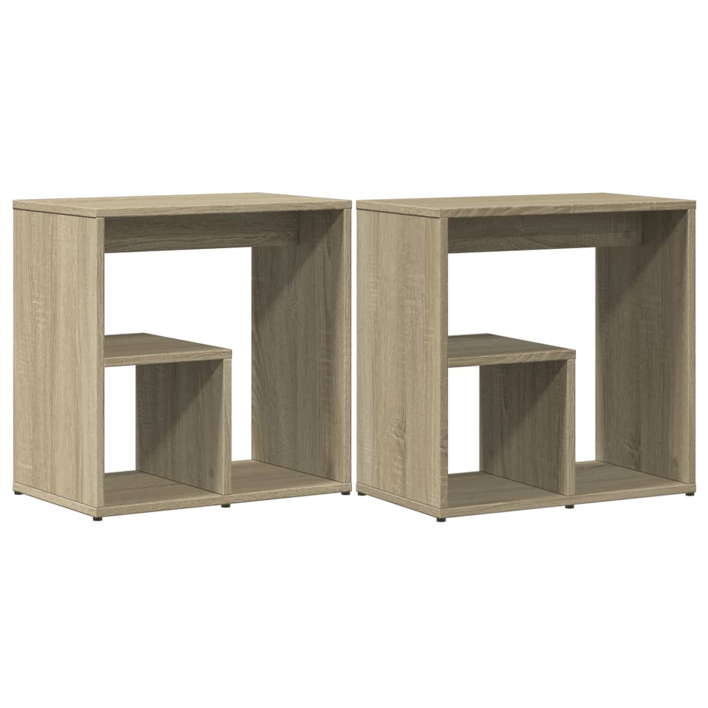 Sidebord 2 Stk Sonoma Eik 50X30X50 Cm Sponplate