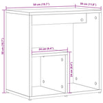 Sidebord 2 Stk Sonoma Eik 50X30X50 Cm Sponplate