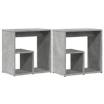 Sidebord 2 Stk Betonggrå 50X30X50 Cm Konstruert Tre