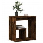 Sidebord 2 Stk Røkt Eik 50X30X50 Cm Konstruert Tre