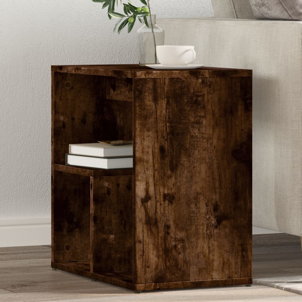 Sidebord 2 Stk Røkt Eik 50X30X50 Cm Konstruert Tre