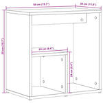 Sidebord 2 Stk Brun 50X30X50 Cm Konstruert Tre