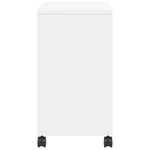 Sidebord Med Hjul Hvit 50X30X55 Cm Konstruert Tre