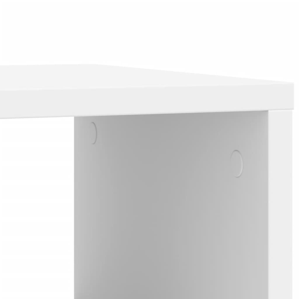 Sidebord Med Hjul Hvit 50X30X55 Cm Konstruert Tre