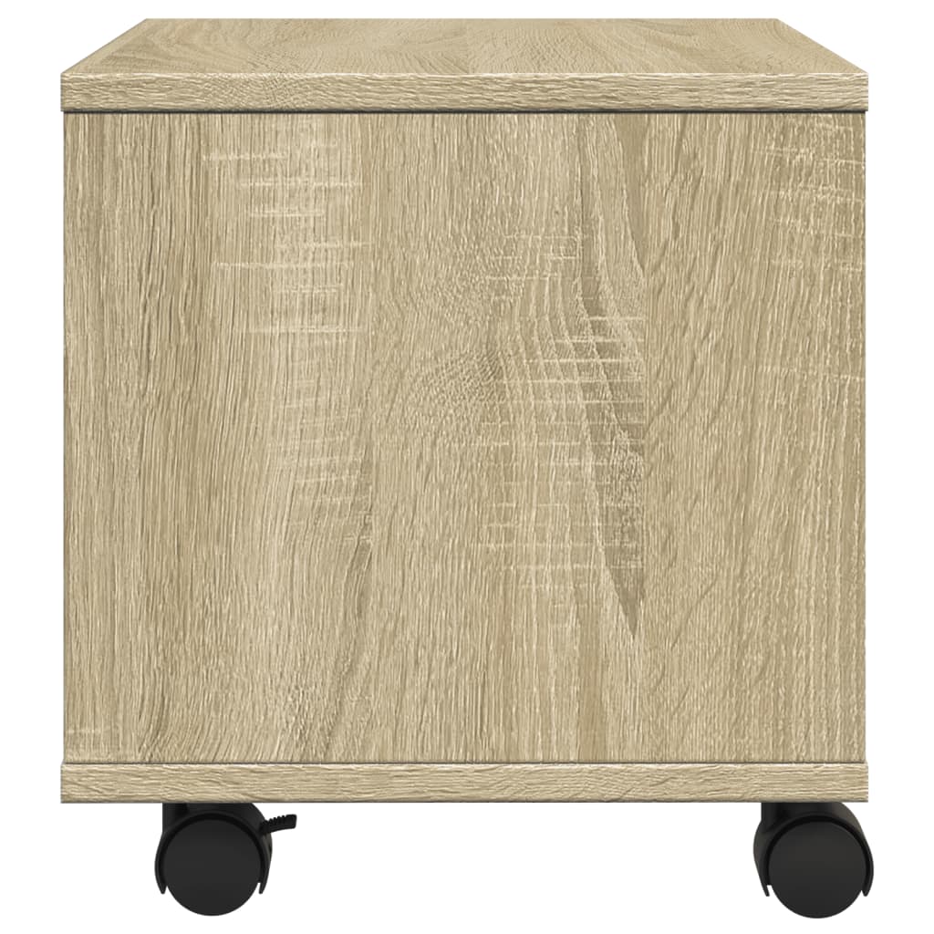 Skriverstativ Med Hjul Sonoma Eik 41X32X34,5 Cm