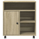 Skriverstativ Med Hjul Sonoma Eik 60X50X67 Cm