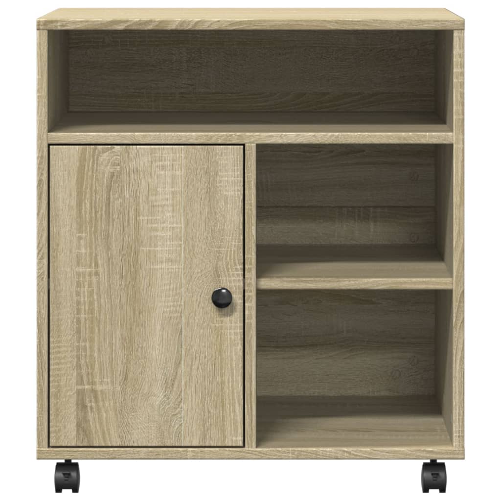 Skriverstativ Med Hjul Sonoma Eik 60X50X67 Cm