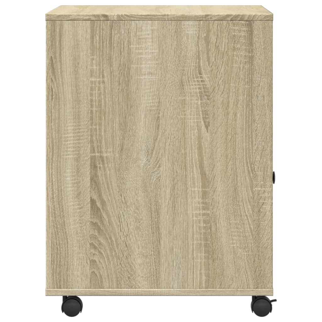 Skriverstativ Med Hjul Sonoma Eik 60X50X67 Cm