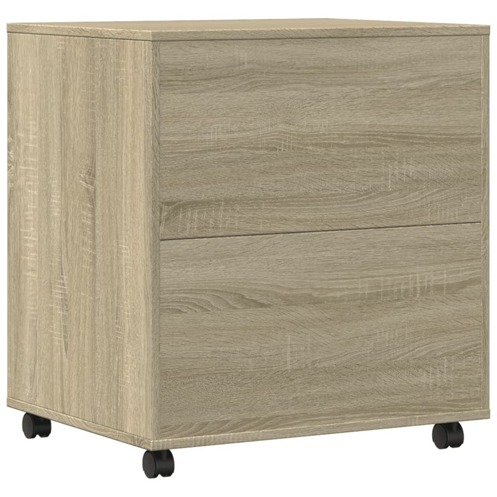 Skriverstativ Med Hjul Sonoma Eik 60X50X67 Cm