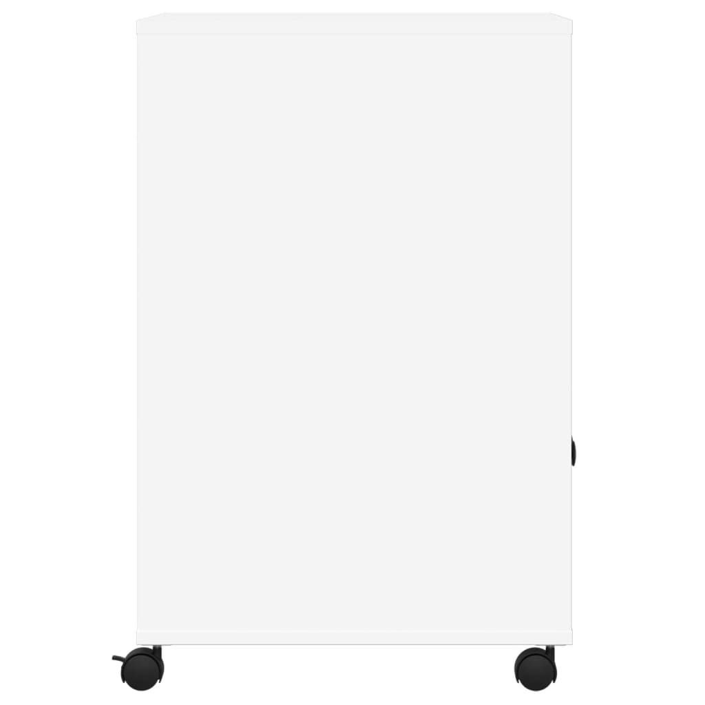 Skriverstativ Med Hjul Hvit 60X48X74 Cm