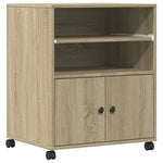 Skriverstativ Med Hjul Sonoma Eik 60X48X74 Cm