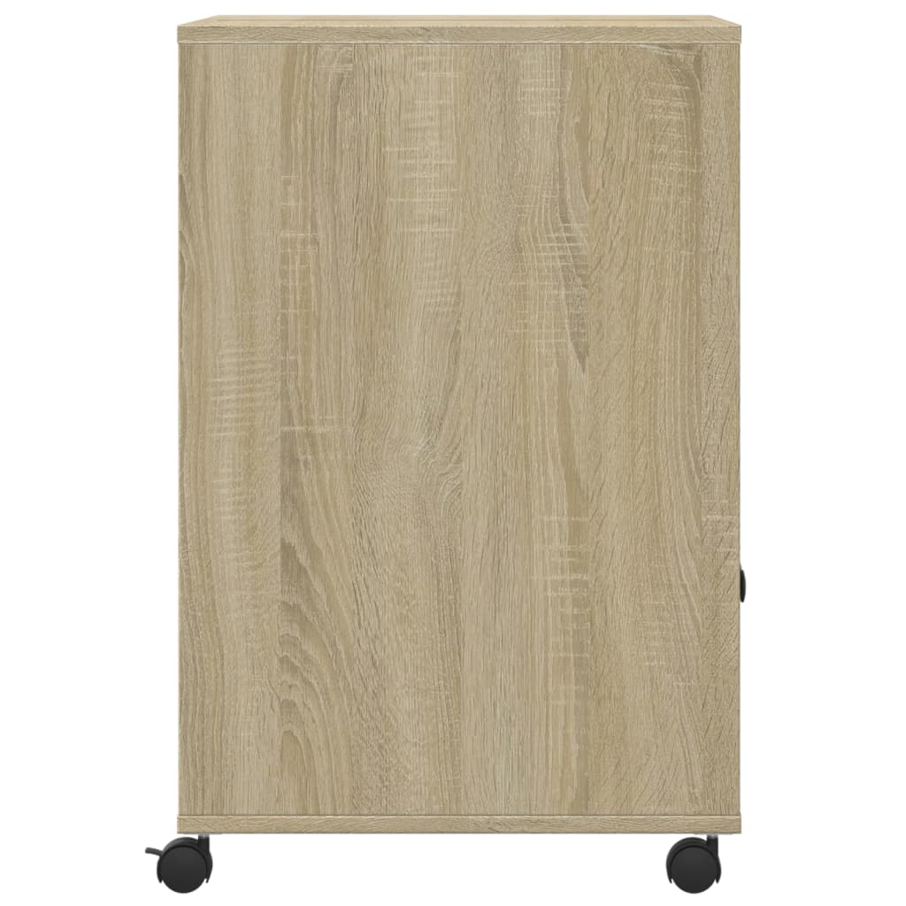 Skriverstativ Med Hjul Sonoma Eik 60X48X74 Cm