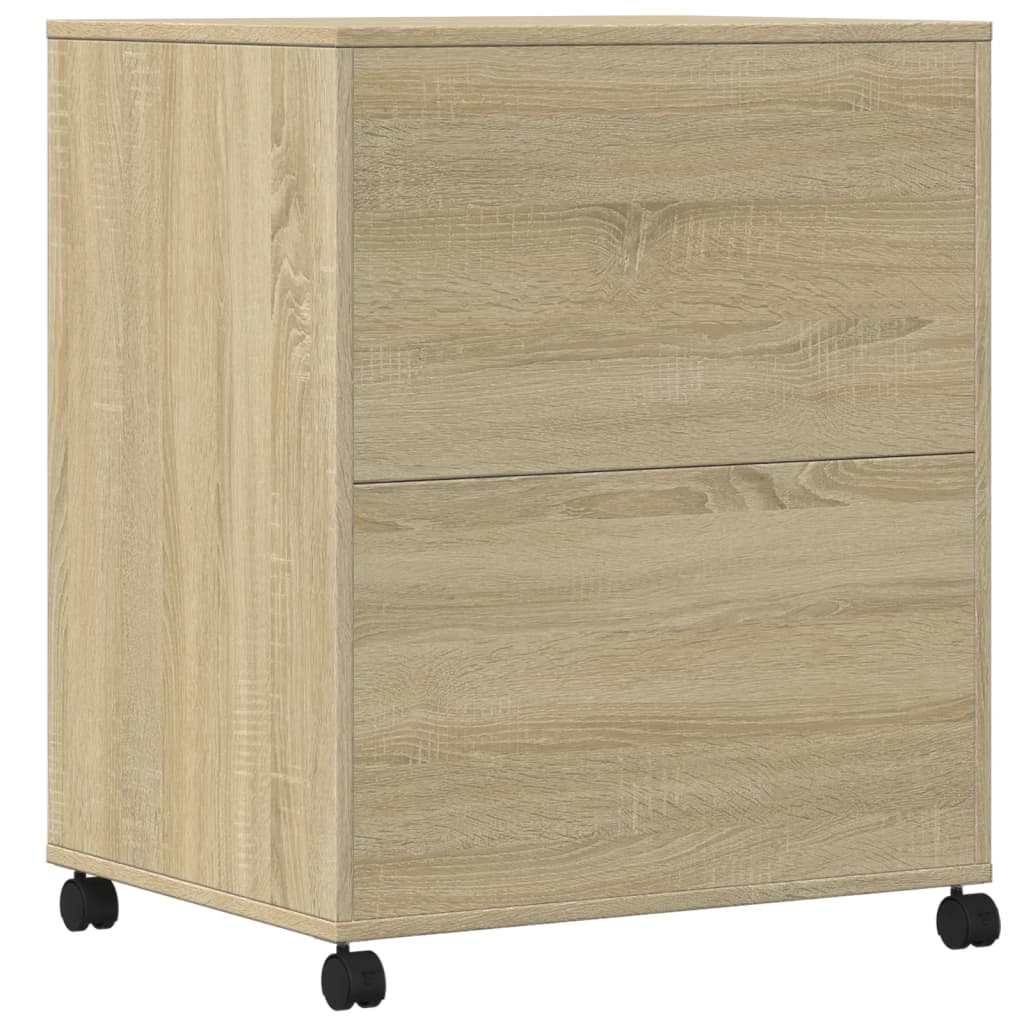 Skriverstativ Med Hjul Sonoma Eik 60X48X74 Cm