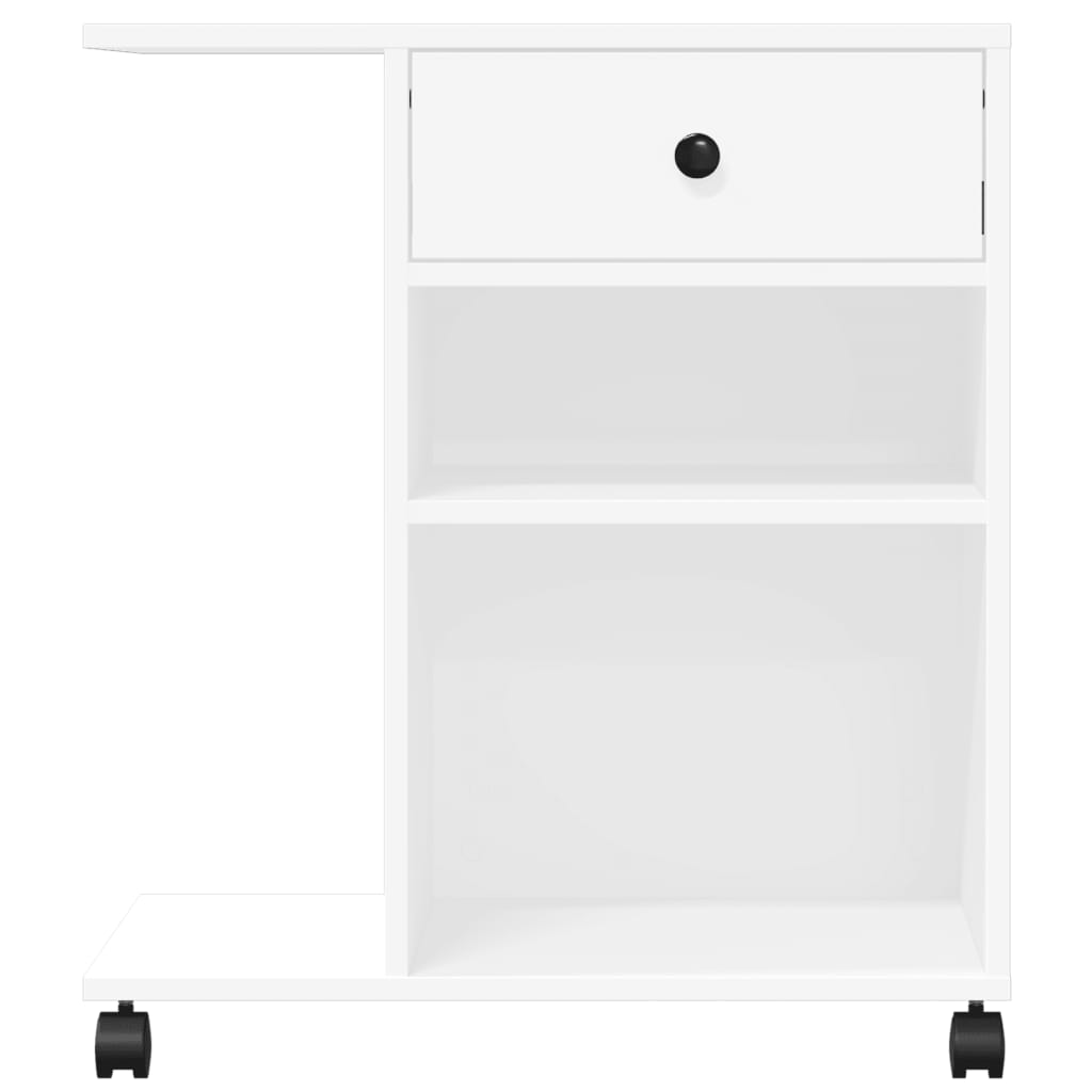 Skriverstativ Med Hjul Hvit 60X40X68,5 Cm