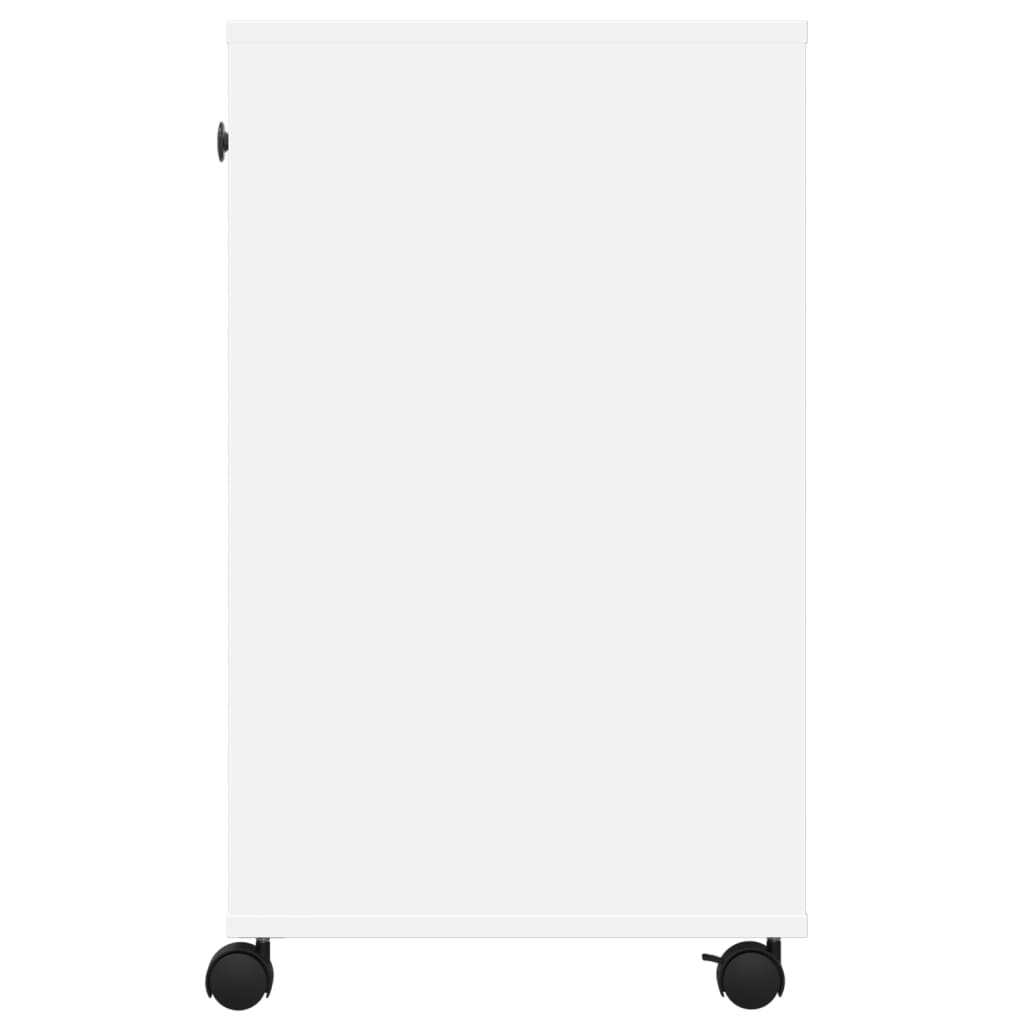 Skriverstativ Med Hjul Hvit 60X40X68,5 Cm