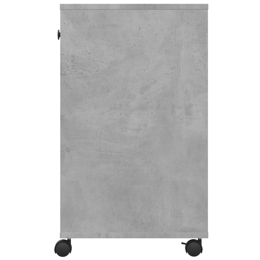 Skriverstativ Med Hjul Betonggrå 60X40X68,5 Cm