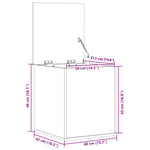 Oppbevaringsboks Hvit 40X42X46 Cm Konstruert Tre