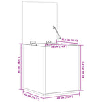 Oppbevaringsboks Betonggrå 40X42X46 Cm Konstruert Tre