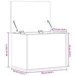 Oppbevaringsboks Hvit 60X42X46 Cm Konstruert Tre