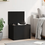 Oppbevaringsboks Svart 60X42X46 Cm Konstruert Tre