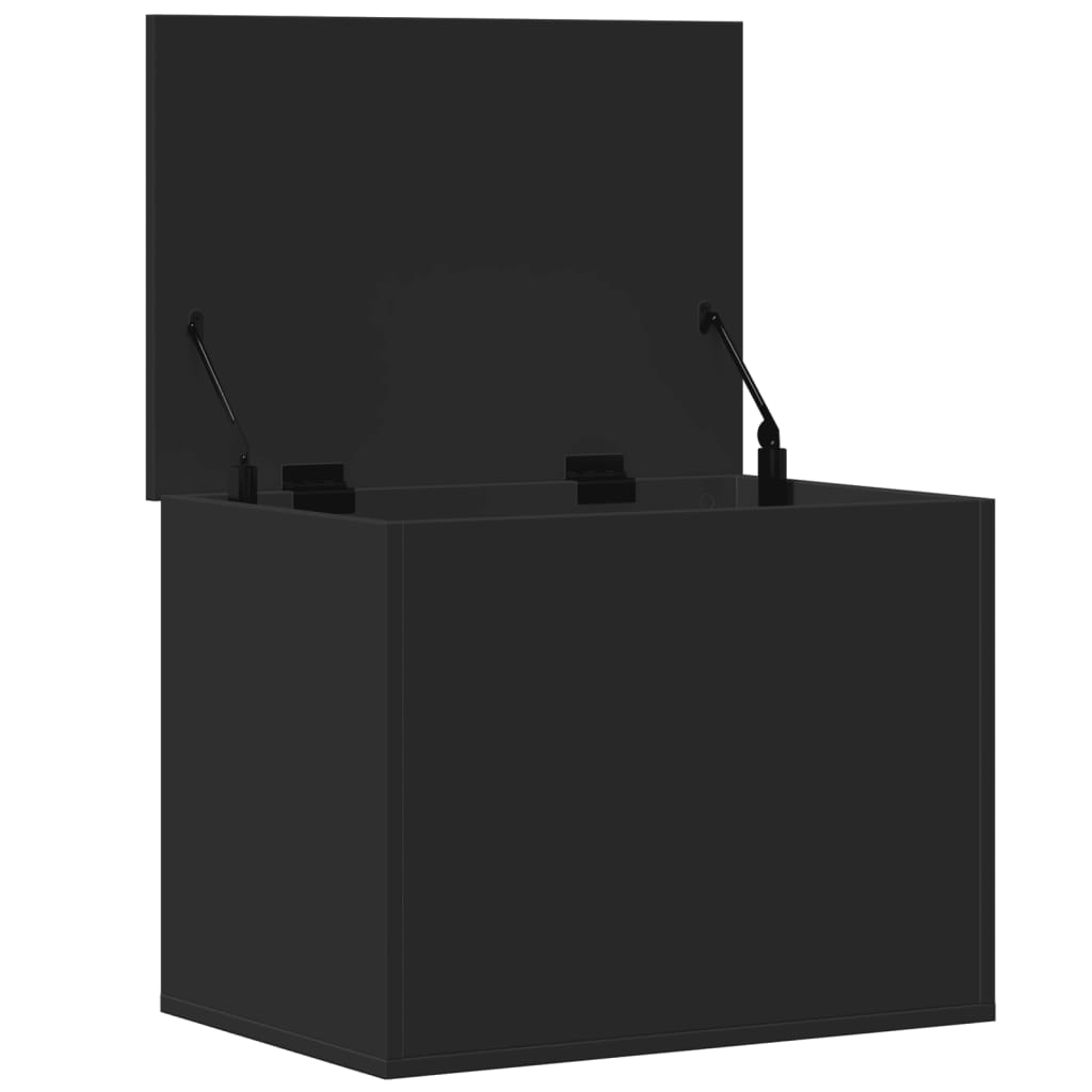 Oppbevaringsboks Svart 60X42X46 Cm Konstruert Tre