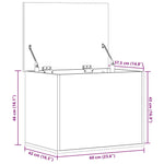 Oppbevaringsboks Sonoma Eik 60X42X46 Cm Konstruert Tre