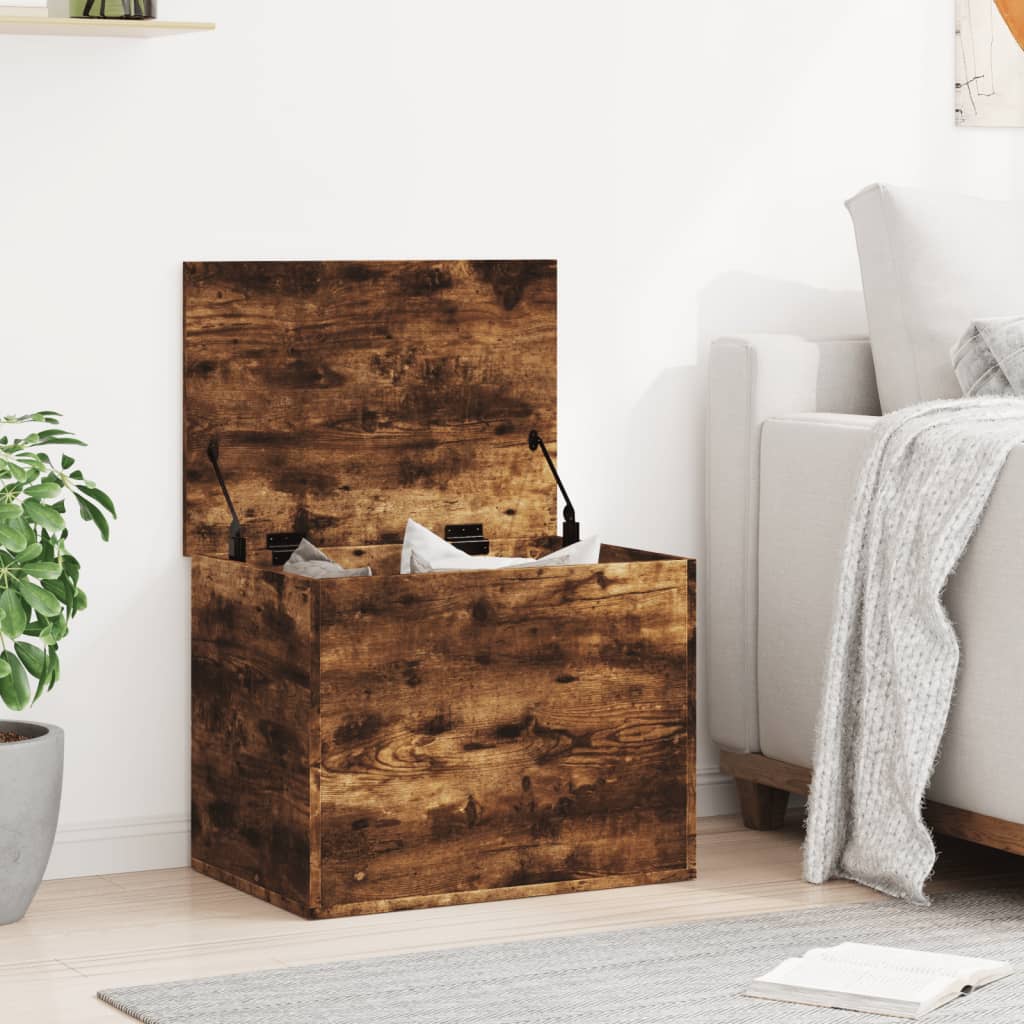 Oppbevaringsboks Røkt Eik 60X42X46 Cm Konstruert Tre