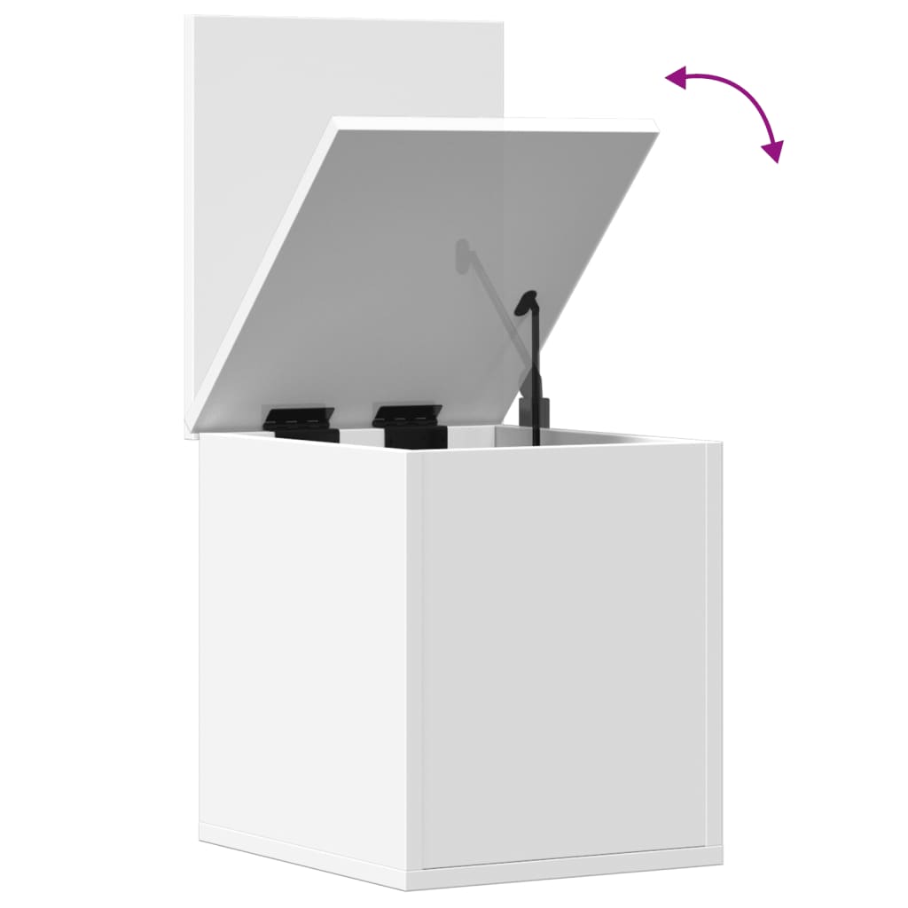 Oppbevaringsboks Hvit 30X35X35 Cm Konstruert Tre