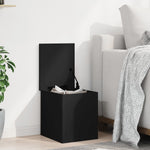 Oppbevaringsboks Svart 30X35X35 Cm Konstruert Tre