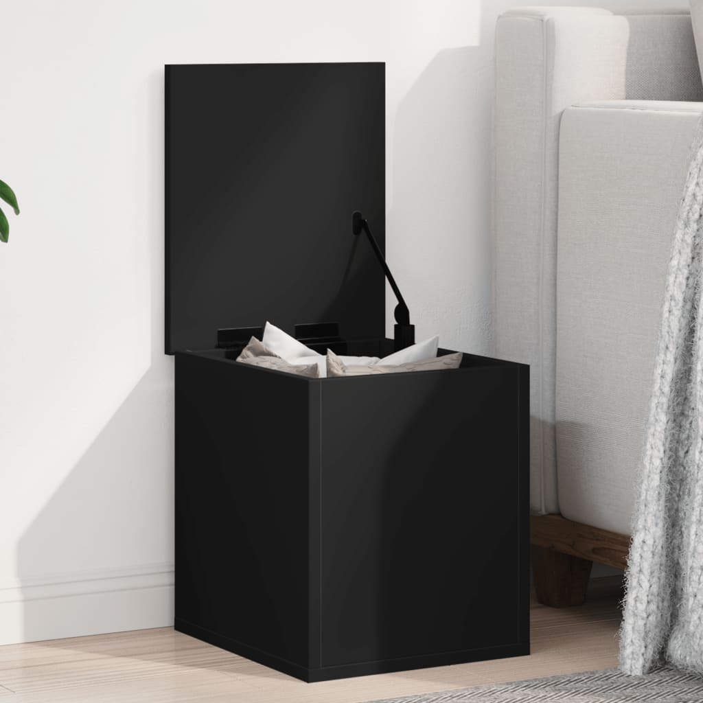 Oppbevaringsboks Svart 30X35X35 Cm Konstruert Tre
