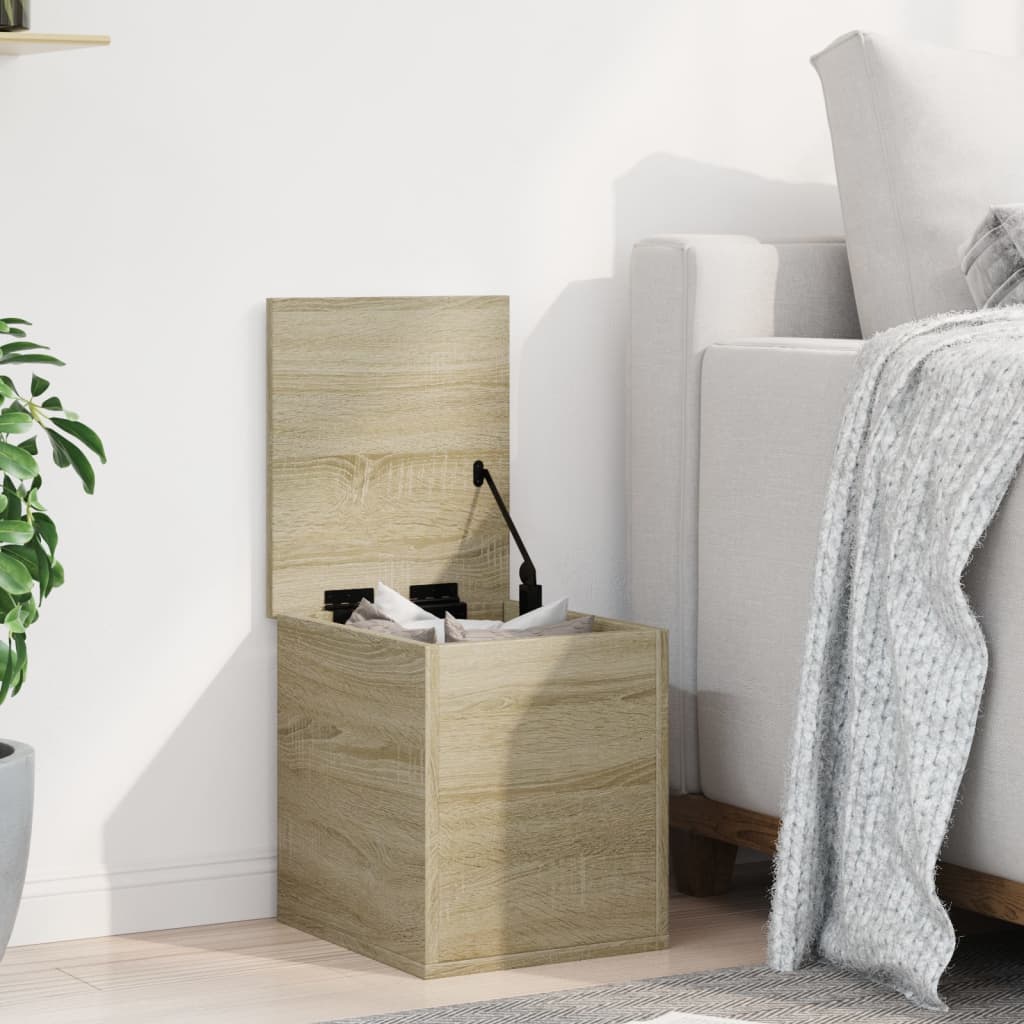 Oppbevaringsboks Sonoma Eik 30X35X35 Cm Konstruert Tre