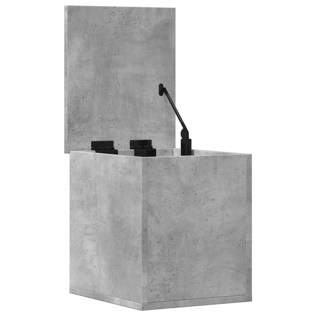 Oppbevaringsboks Betonggrå 30X35X35 Cm Konstruert Tre