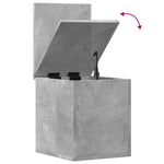 Oppbevaringsboks Betonggrå 30X35X35 Cm Konstruert Tre