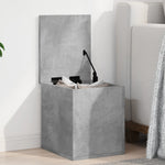 Oppbevaringsboks Betonggrå 30X35X35 Cm Konstruert Tre
