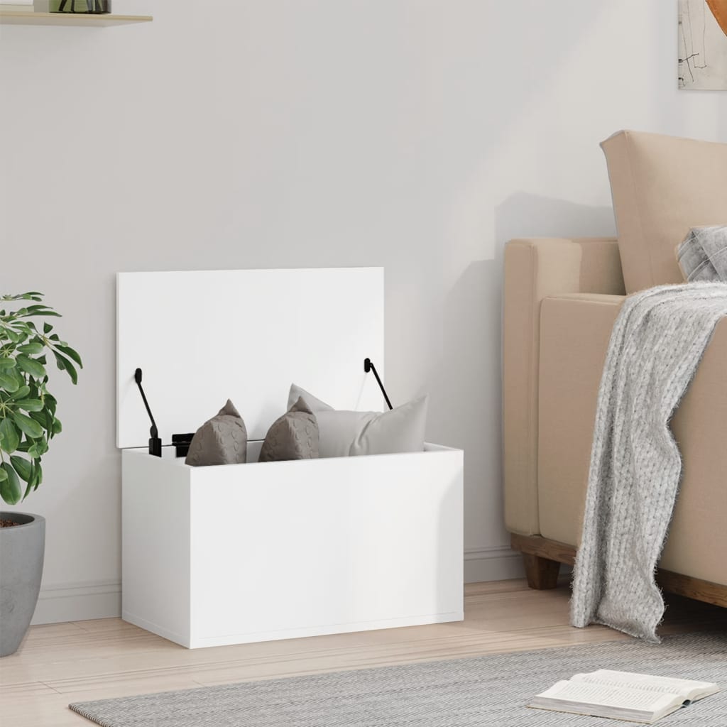 Oppbevaringsboks Hvit 60X35X35 Cm Konstruert Tre