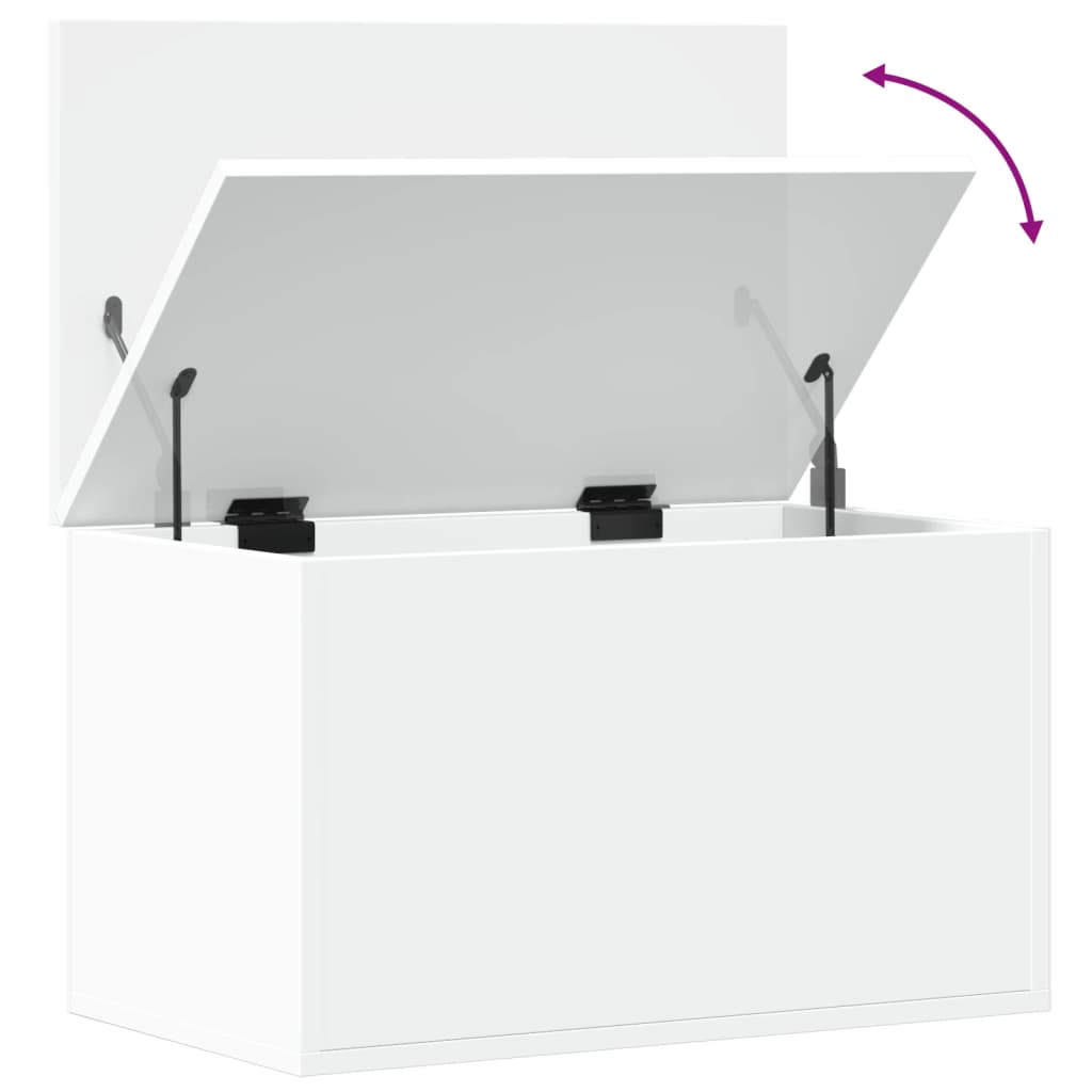 Oppbevaringsboks Hvit 60X35X35 Cm Konstruert Tre
