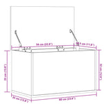 Oppbevaringsboks Hvit 60X35X35 Cm Konstruert Tre