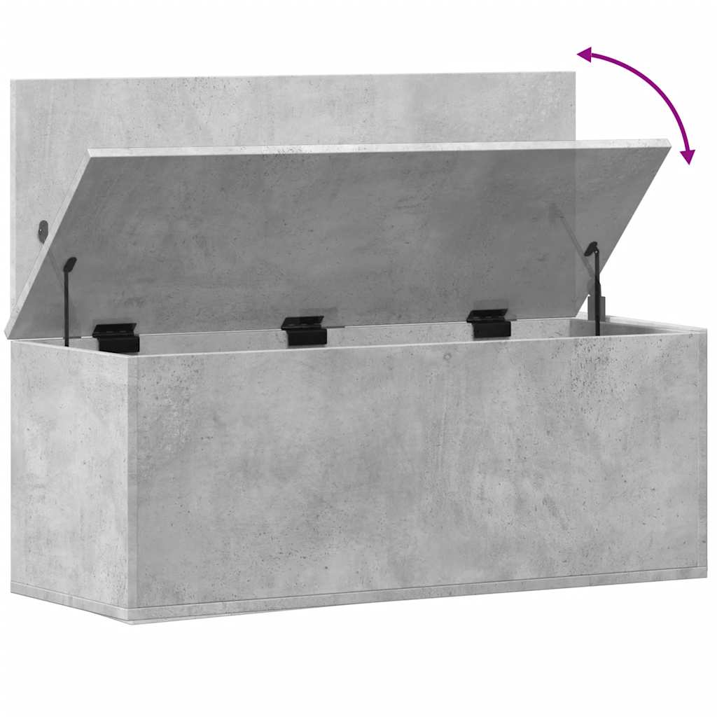 Oppbevaringsboks Betonggrå 90X35X35 Cm Konstruert Tre