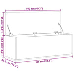 Oppbevaringsboks Sonoma Eik 102X35X35 Cm Konstruert Tre