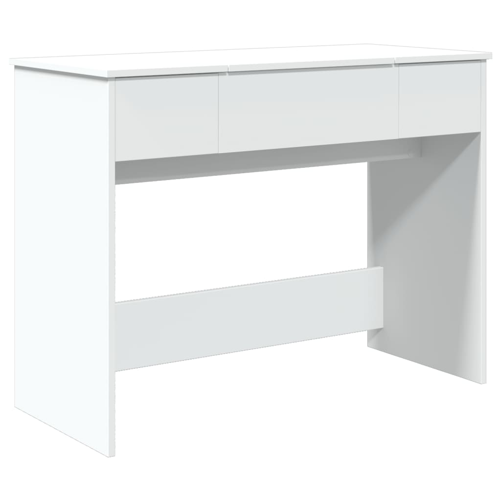 Sminkebord Med Speil Hvit 100X45X76 Cm