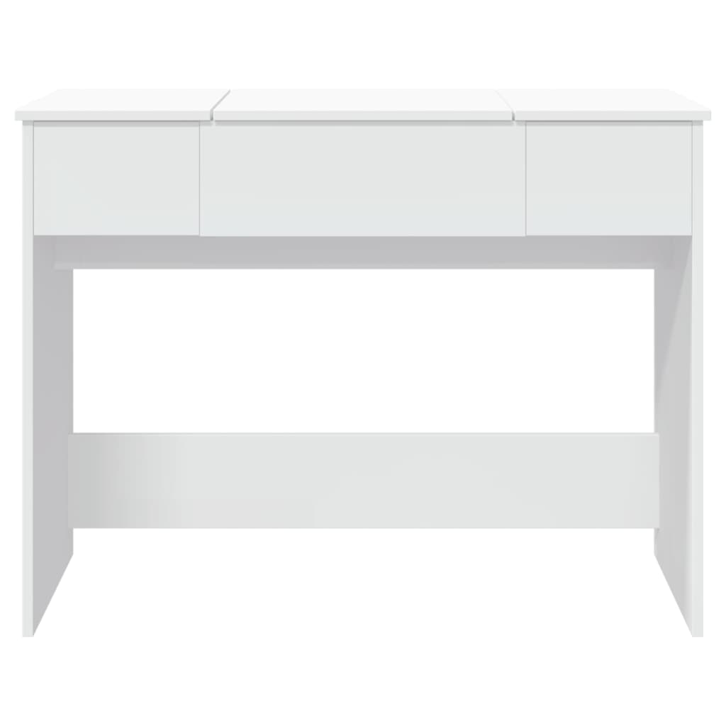 Sminkebord Med Speil Hvit 100X45X76 Cm