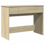 Sminkebord Med Speil Sonoma Eik 100X45X76 Cm