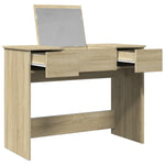Sminkebord Med Speil Sonoma Eik 100X45X76 Cm