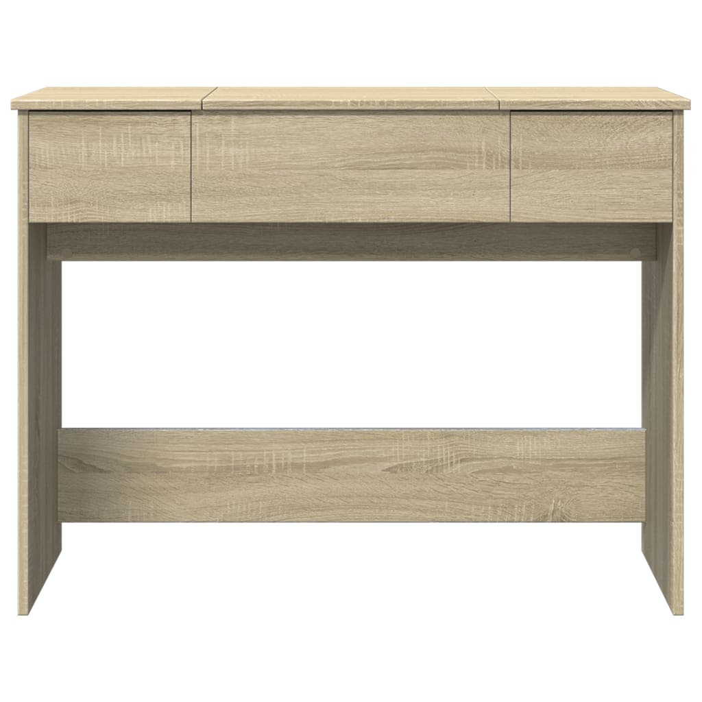 Sminkebord Med Speil Sonoma Eik 100X45X76 Cm