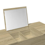 Sminkebord Med Speil Sonoma Eik 100X45X76 Cm