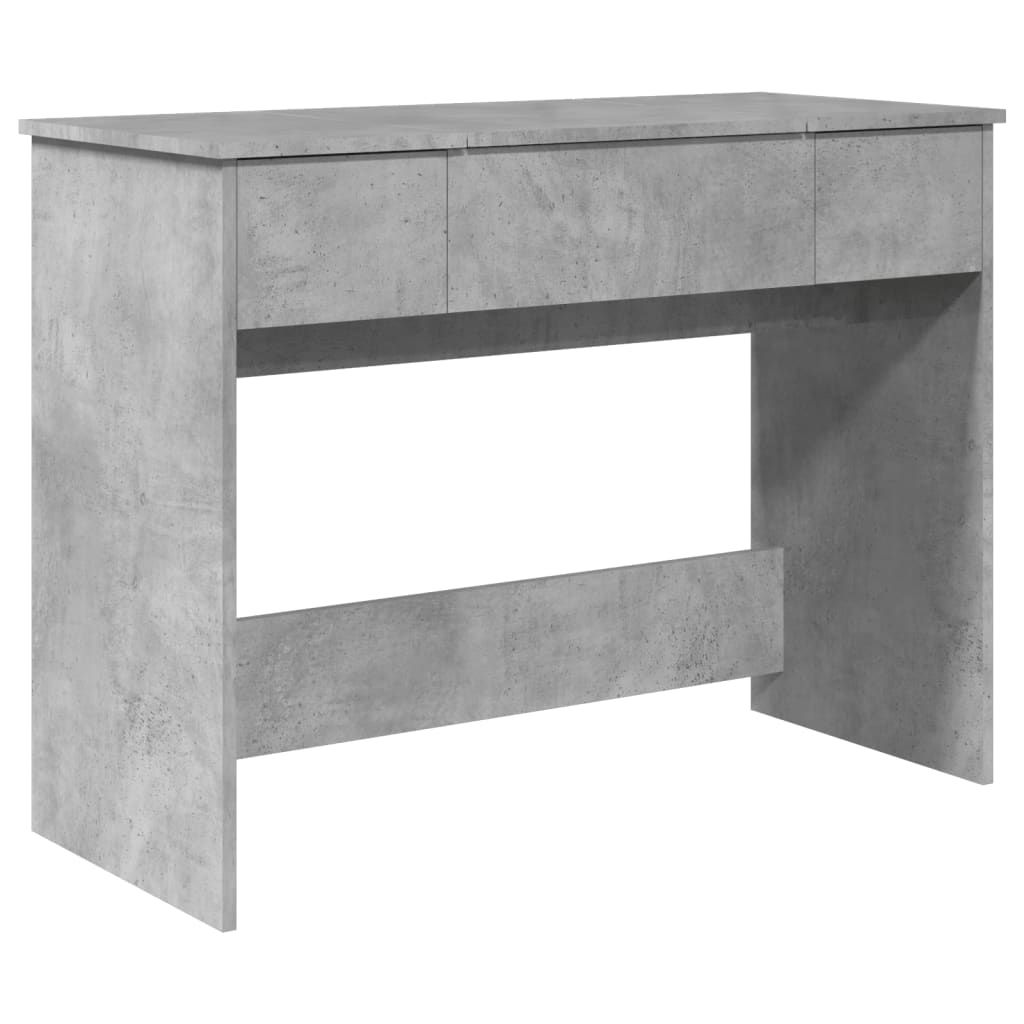 Sminkebord Med Speil Betonggrå 100X45X76 Cm