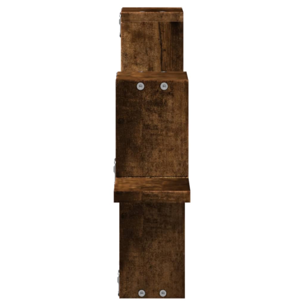 Vegghylle Røkt Eik 104,5X10X43 Cm Konstruert Tre
