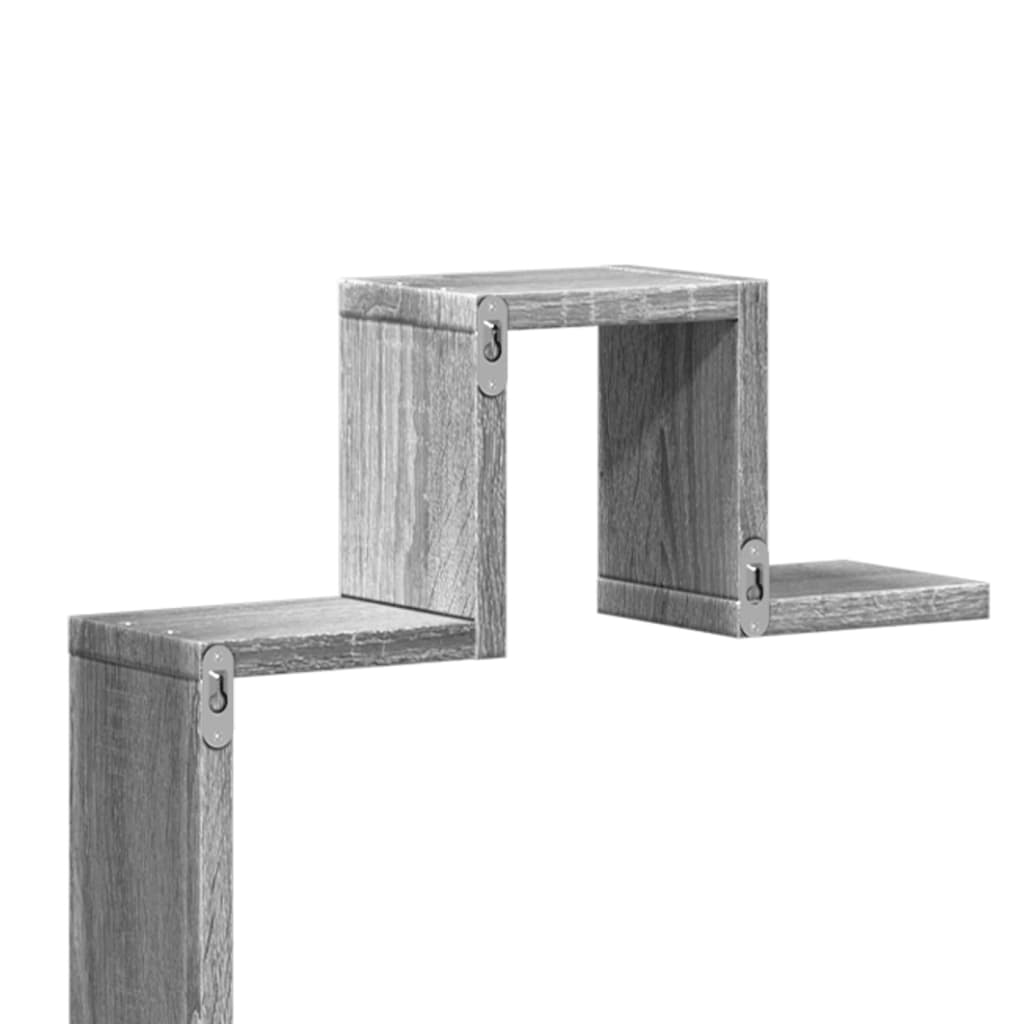Vegghylle Grå Sonoma 104,5X10X43 Cm Konstruert Tre