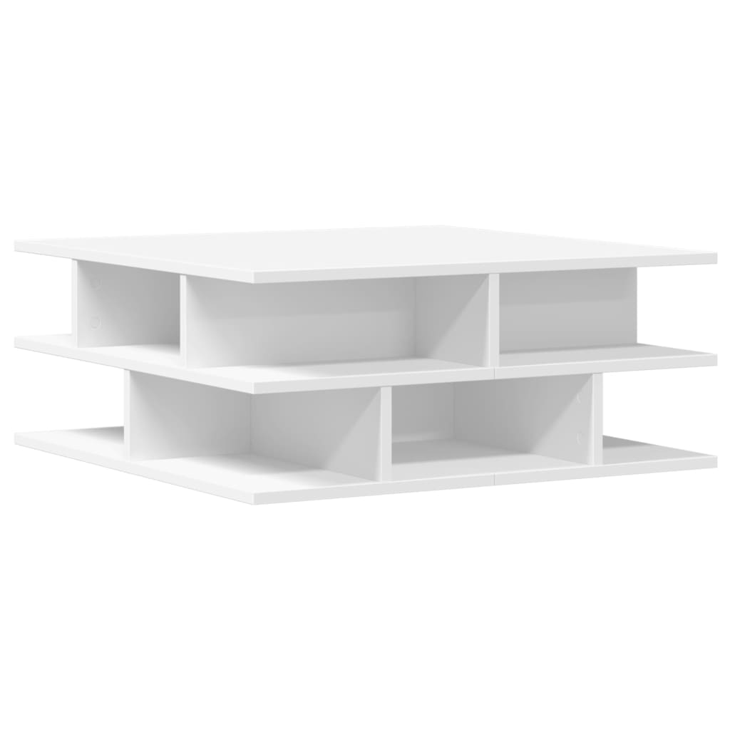 Sofabord Hvit 70X70X29 Cm Konstruert Tre