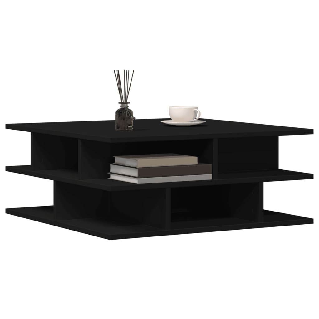 Salongbord Svart 70X70X29 Cm Konstruert Tre